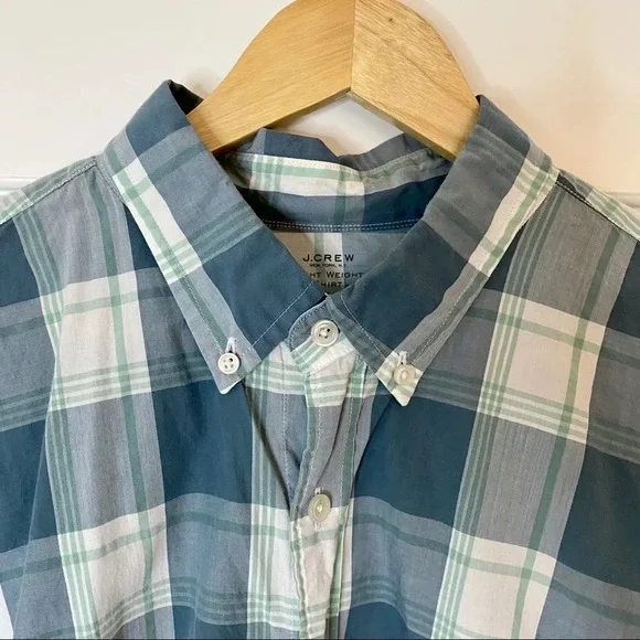 J Crew Men’s Button Down Plaid Long Sleeve Casual Dress Shirt L Tall - Picture 5 of 12